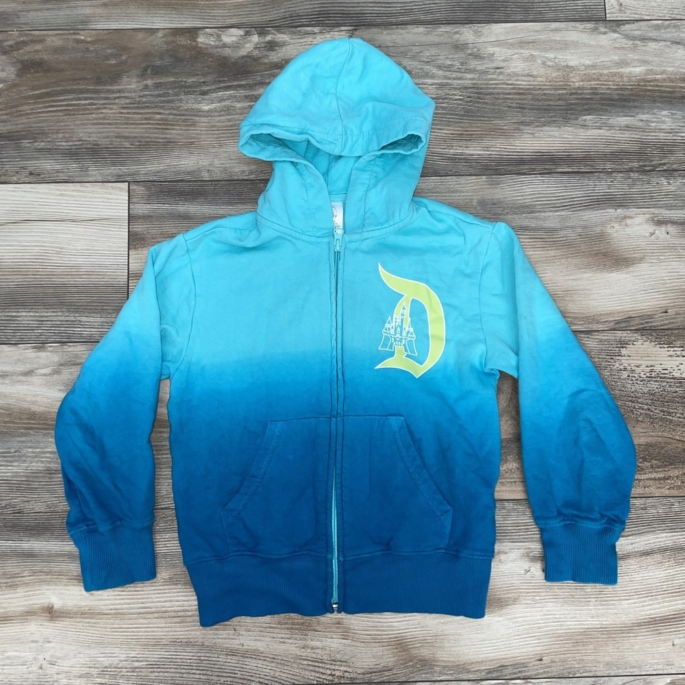Official DisneyLand Resort World Resorts Ombré Zip Up Hoodie Kid's Size S 5/6